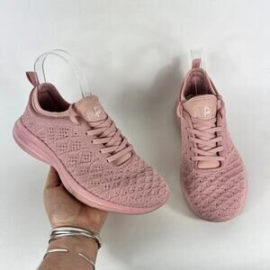 APL Techloom Phantom W Sneaker Womens 7 Pink Mesh Lace Up Running Shoes 8347526
